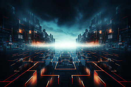 abstract futuristic technology backgroundの素材