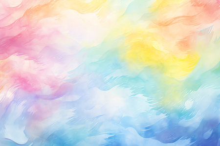 Rainbow ombre abstract colorful watercolor for backgroundの素材