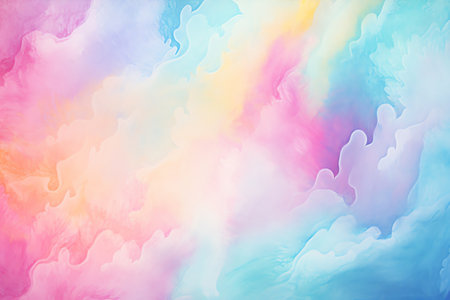 Rainbow ombre abstract colorful watercolor for backgroundの素材