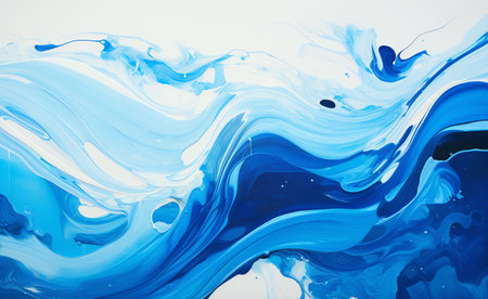 abstract background with blue, red and white paint splashesの素材