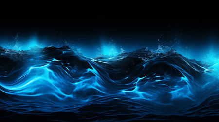 Abstract blue water fantasy fractal texture backgroundの素材