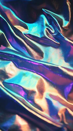 Shiny metallic holographic foil material texture background for mobile phoneの素材