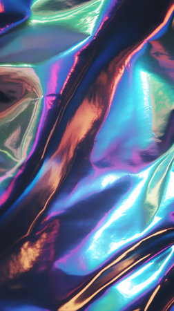 Shiny metallic holographic foil material texture background for mobile phoneの素材