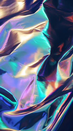 Shiny metallic holographic foil material texture background for mobile phoneの素材
