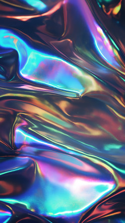 Shiny metallic holographic foil material texture background for mobile phoneの素材