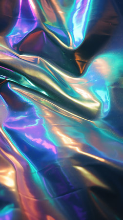 Shiny metallic holographic foil material texture background for mobile phoneの素材