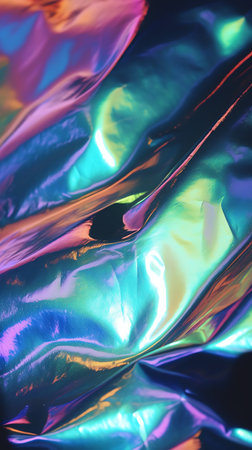 Shiny metallic holographic foil material texture background for mobile phoneの素材