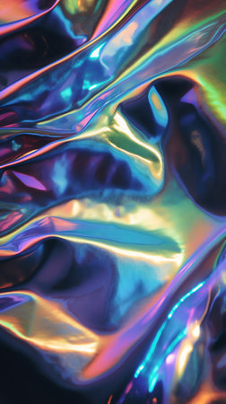 Shiny metallic holographic foil material texture background for mobile phoneの素材