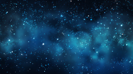 Abstract blue space background with stars and nebulaの素材