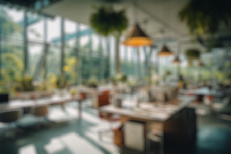 Abstract blur and defocused modern office interior for backgroundの素材