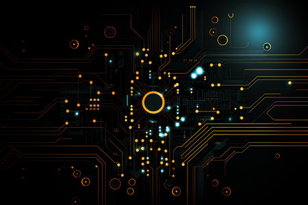 simple black technology backgroundの素材