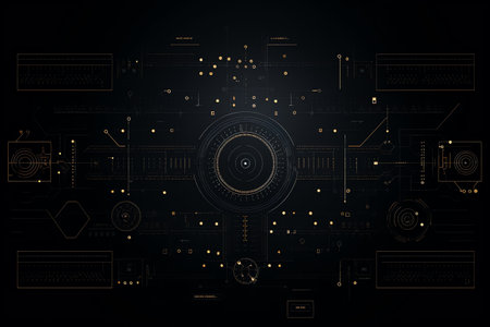 simple black technology backgroundの素材
