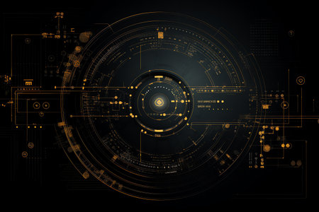 simple black technology backgroundの素材