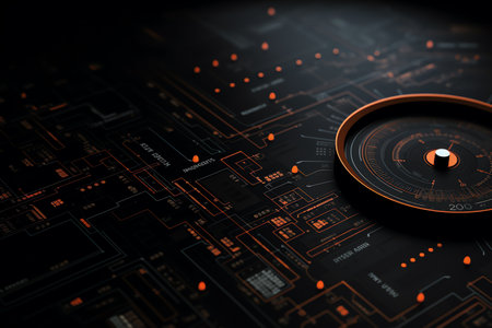simple black technology backgroundの素材