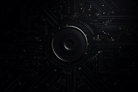 simple black technology backgroundの素材