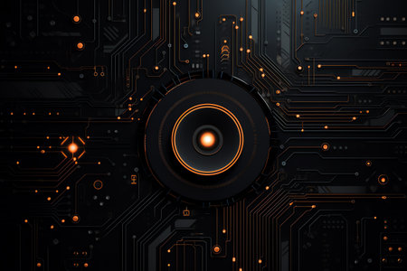 simple black technology backgroundの素材