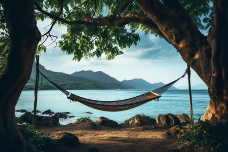 beautiful relaxing peaceful landscape, mountain, lake, beachの素材