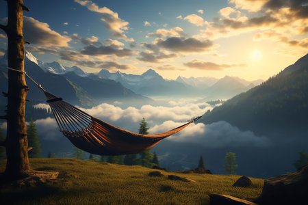 beautiful relaxing peaceful landscape, mountain, lake, beachの素材