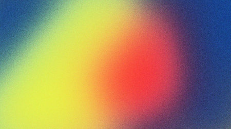 red blue yellow abstract grainy gradient background with noise texture for header poster banner backdrop designの写真素材