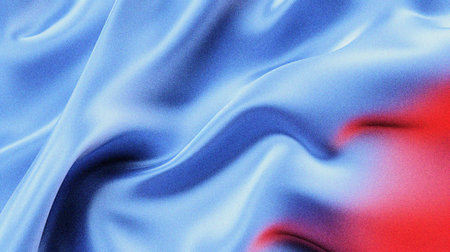 red and blue grainy abstract fluid background with noise texture for header poster banner backdrop designの写真素材