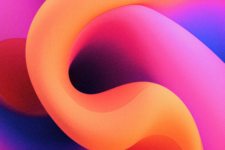 orange magenta purple grainy abstract wavy fluid background with noise texture for header poster banner backdrop designの写真素材