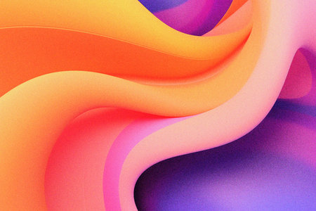 orange magenta purple grainy abstract wavy fluid background with noise texture for header poster banner backdrop designの写真素材