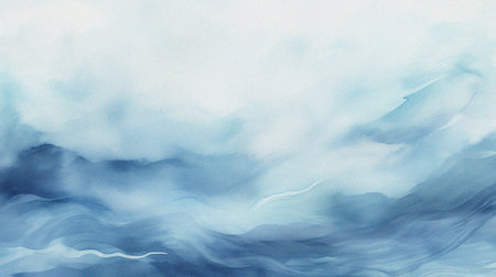 gray and blue cloudy wave abstract watercolor background templateの写真素材