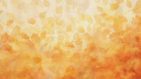 abstract warm autumn leaves watercolor painting background templateの写真素材