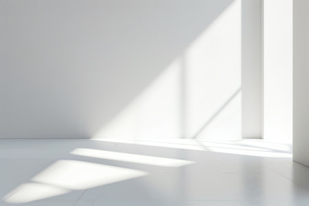 Yellow wall with drop shadow and light for background banner templateの素材