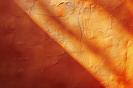 Orange wall with drop shadow and light for background banner templateの素材