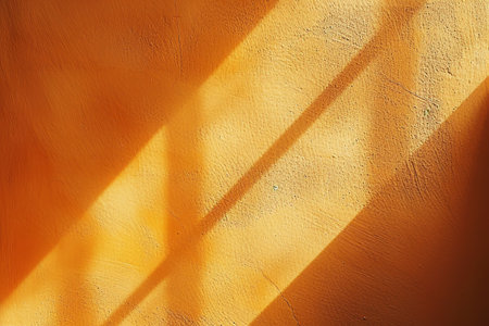 Orange wall with drop shadow and light for background banner templateの素材