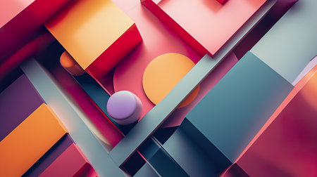 Abstract 3d modern geometric backgroundの素材