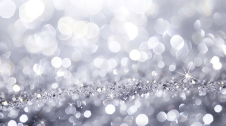 silver and diamond Abstract of Bright and sparkling bokeh backgroundの素材
