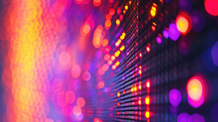close up LED blurred screen abstract backgroundの素材