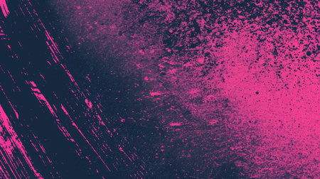 abstract thick brushstroke in pink on a black backgroundの素材