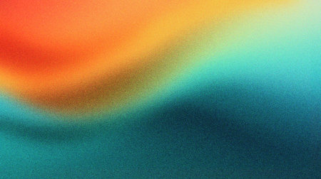 emerald green, sapphire blue, and fiery orange grainy blur gradient abstract background