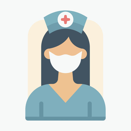 Nurse flat icon. Medical and health care, vector illustration.のイラスト素材