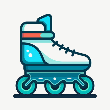 Roller skates icon. Vector illustration. Flat design style.のイラスト素材