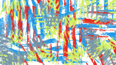 Abstract background. Colorful brush strokes painted on paper. Vector illustration.の写真素材