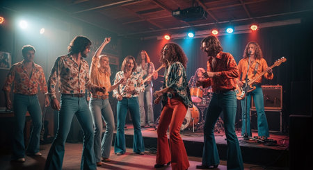 concert of French electro swing band Caravan Palace at venue Melkwegの素材