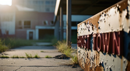 \The inscription \"\"Welcome\"\" on the wall of an old school building.\""の素材