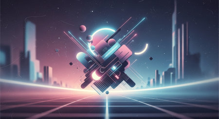 Abstract futuristic background. Futuristic technology style. Vector illustration for your designの素材