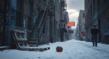 A street scene in New York City, USA.の素材