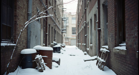 Stock image of a snowing winter at Boston, Massachusetts, USA\\r\\nの素材