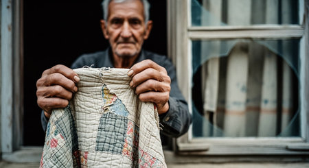 Portrait of a poor manの素材