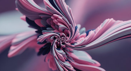 3d rendering, abstract background with colorful fractal flowers, computer generated imagesの素材