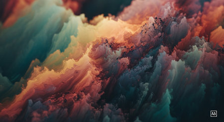 Colorful Abstract Background with Fluid Shapes. Vector Illustrationの素材