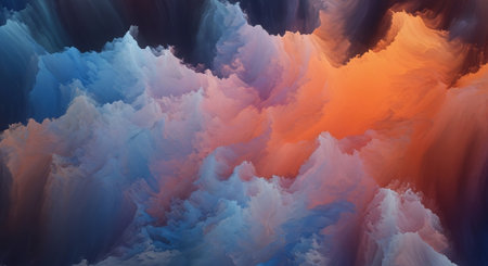 Abstract fractal. Fractal art background for creative design. Decoration for wallpaper, desktop, poster, cover booklet. Print for clothes, t-shirt. Creative illustration for designの素材