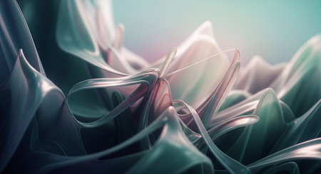 3d rendering of abstract wavy surface. Futuristic background design.の素材