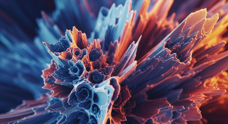 3d illustration of abstract fractal composition,digital art works.の素材